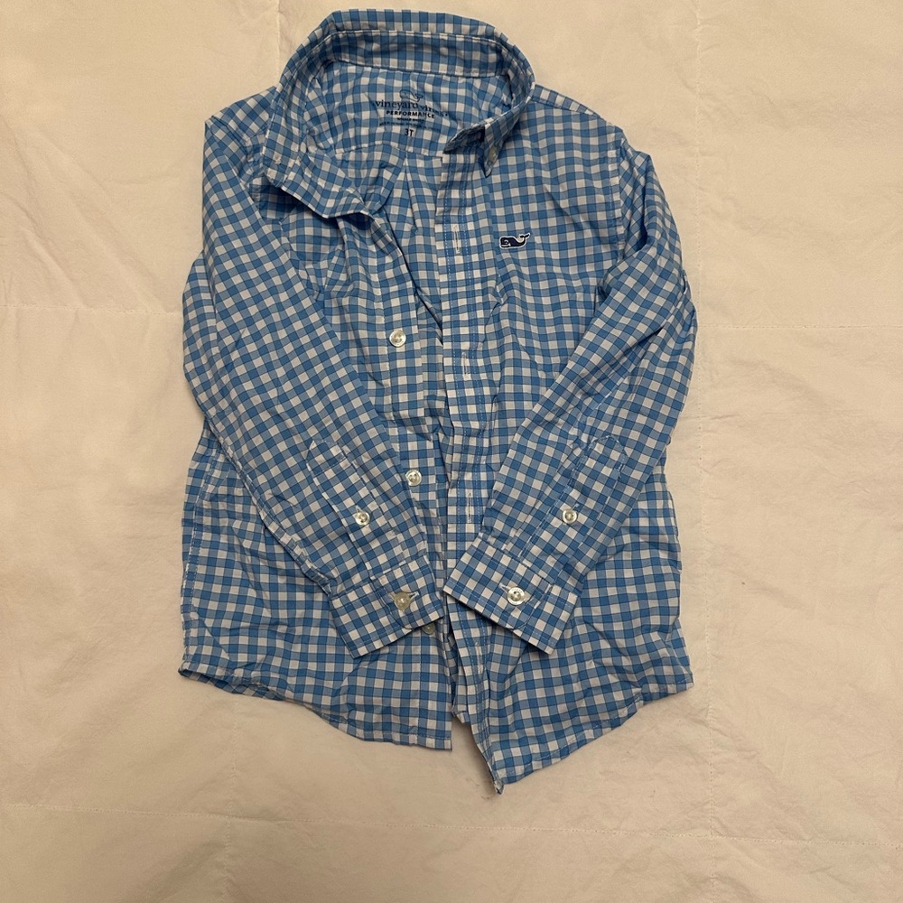 Vineyard Vines Blue Casual Button Down Shirt